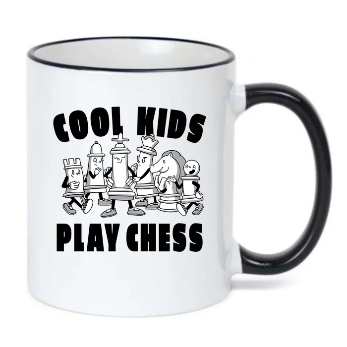 Cool Kids Play Chess Black Color Changing Mug