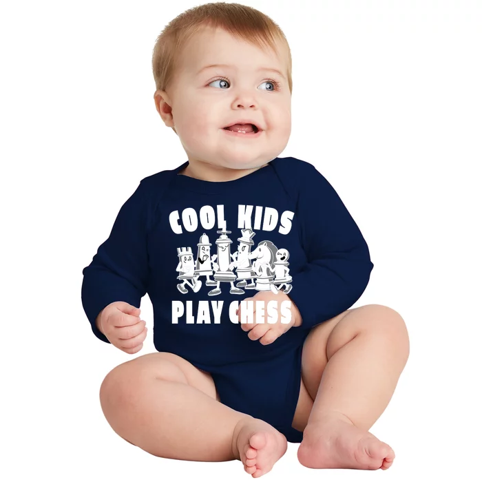 Cool Kids Play Chess Baby Long Sleeve Bodysuit