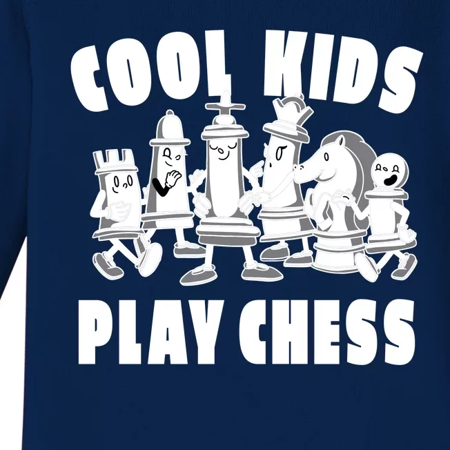 Cool Kids Play Chess Baby Long Sleeve Bodysuit