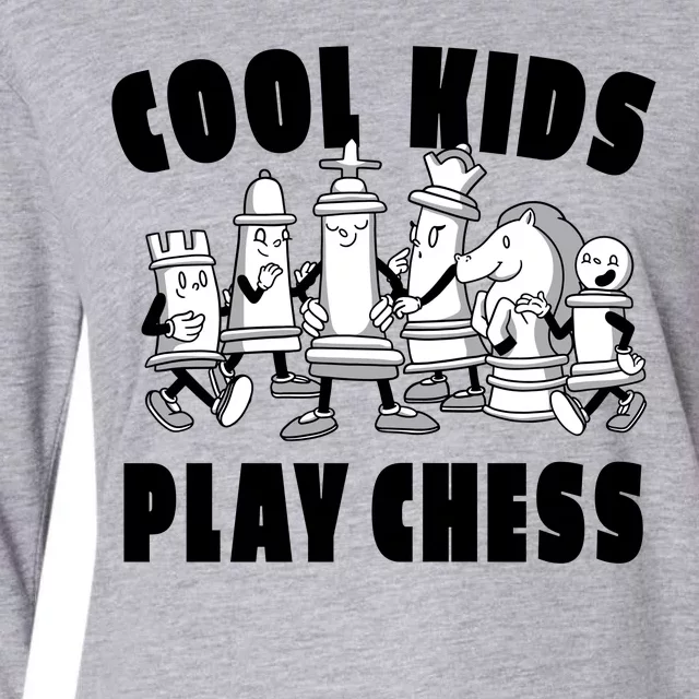 Cool Kids Play Chess Womens Cotton Relaxed Long Sleeve T-Shirt