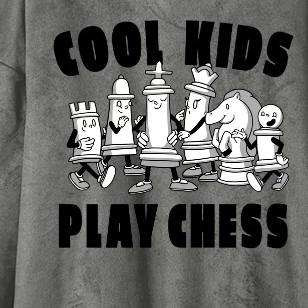 Cool Kids Play Chess Hooded Wearable Blanket