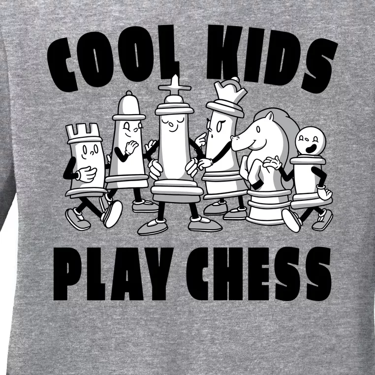 Cool Kids Play Chess Ladies Long Sleeve Shirt