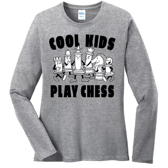 Cool Kids Play Chess Ladies Long Sleeve Shirt