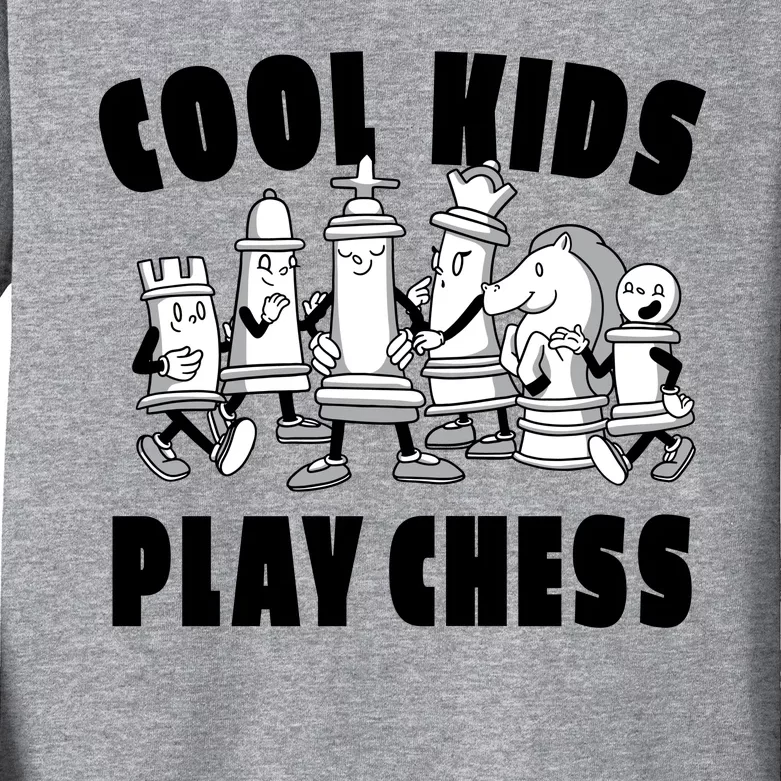 Cool Kids Play Chess Kids Long Sleeve Shirt