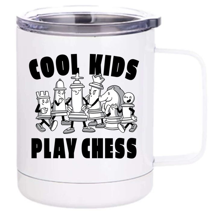 Cool Kids Play Chess Front & Back 12oz Stainless Steel Tumbler Cup