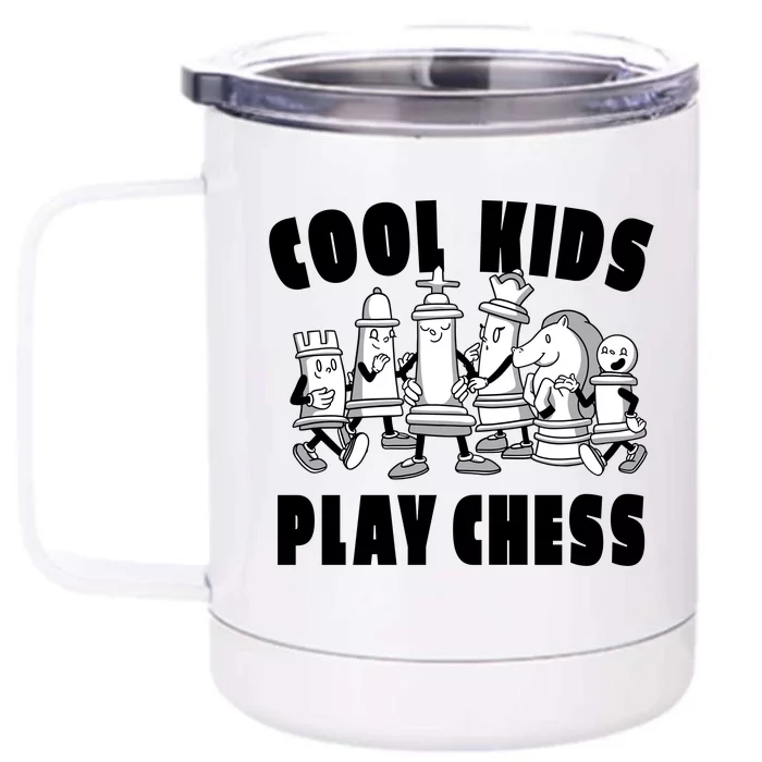 Cool Kids Play Chess Front & Back 12oz Stainless Steel Tumbler Cup