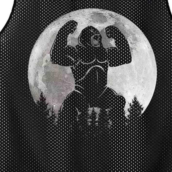 Cool King Kong Monster Full Moon Mesh Reversible Basketball Jersey Tank