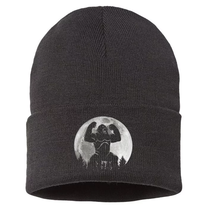 Cool King Kong Monster Full Moon Sustainable Knit Beanie