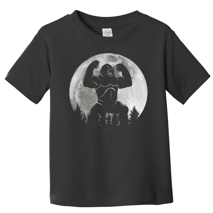 Cool King Kong Monster Full Moon Toddler T-Shirt