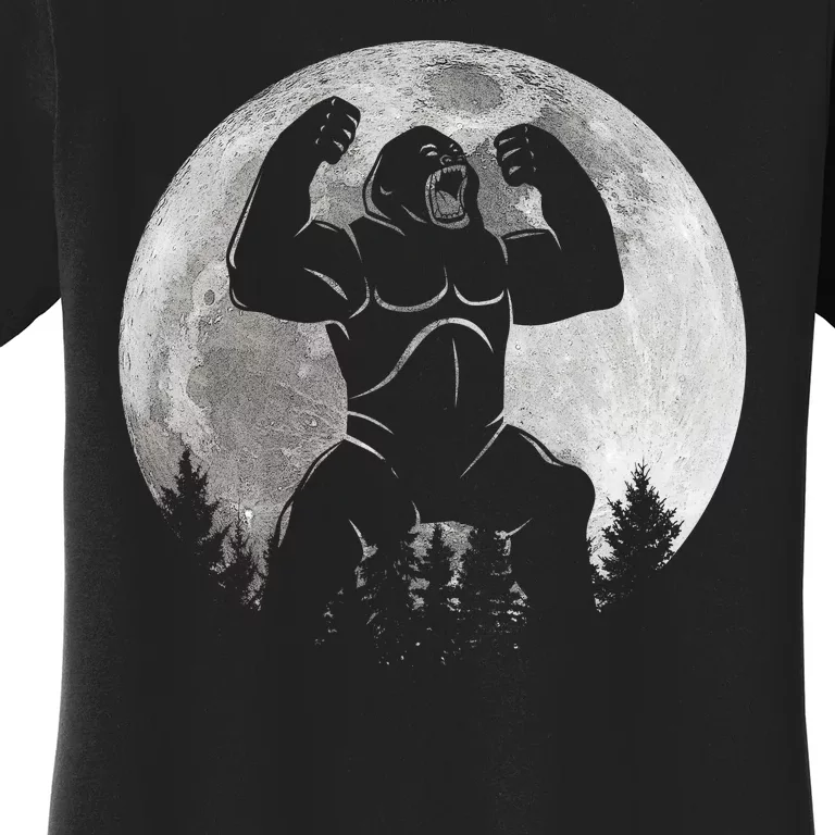 Cool King Kong Monster Full Moon Women's T-Shirt