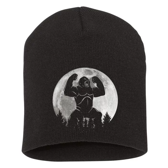 Cool King Kong Monster Full Moon Short Acrylic Beanie