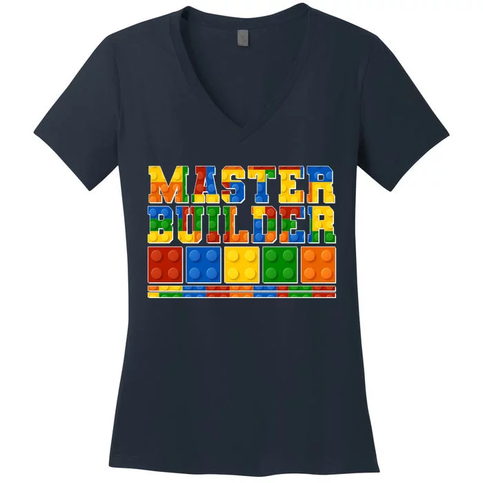 Cool Master Builder Lego Fan Women's V-Neck T-Shirt