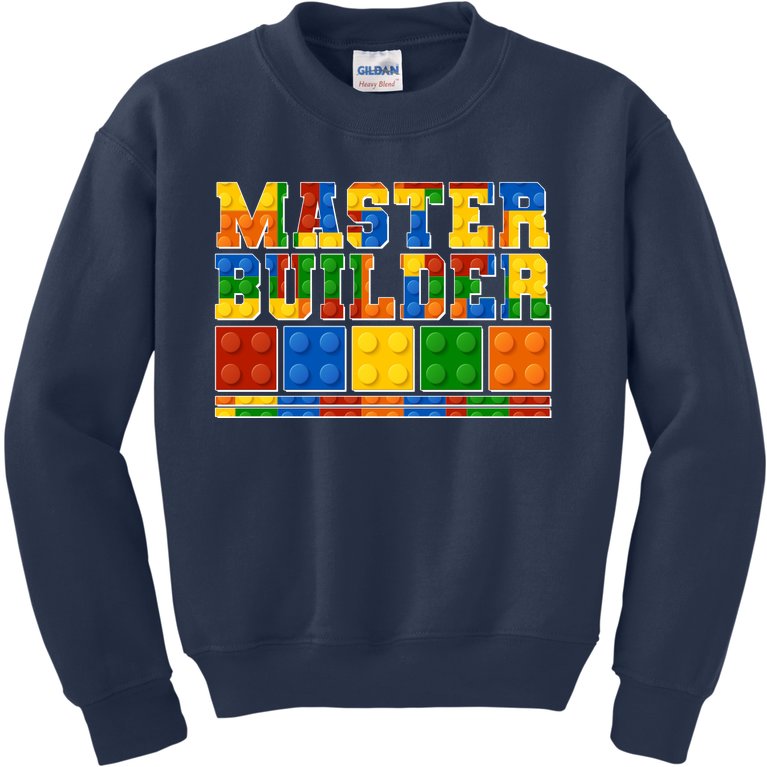 Cool Master Builder Lego Fan Kids Sweatshirt
