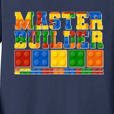 Cool Master Builder Lego Fan Kids Long Sleeve Shirt