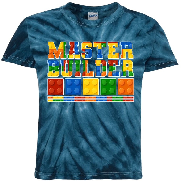 Cool Master Builder Lego Fan Kids Tie-Dye T-Shirt