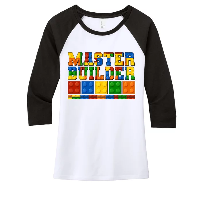 Cool Master Builder Lego Fan Women's Tri-Blend 3/4-Sleeve Raglan Shirt