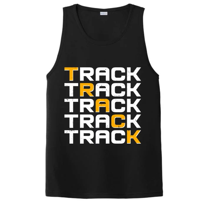 Cool Modern Track & Field Pattern Performance Tank