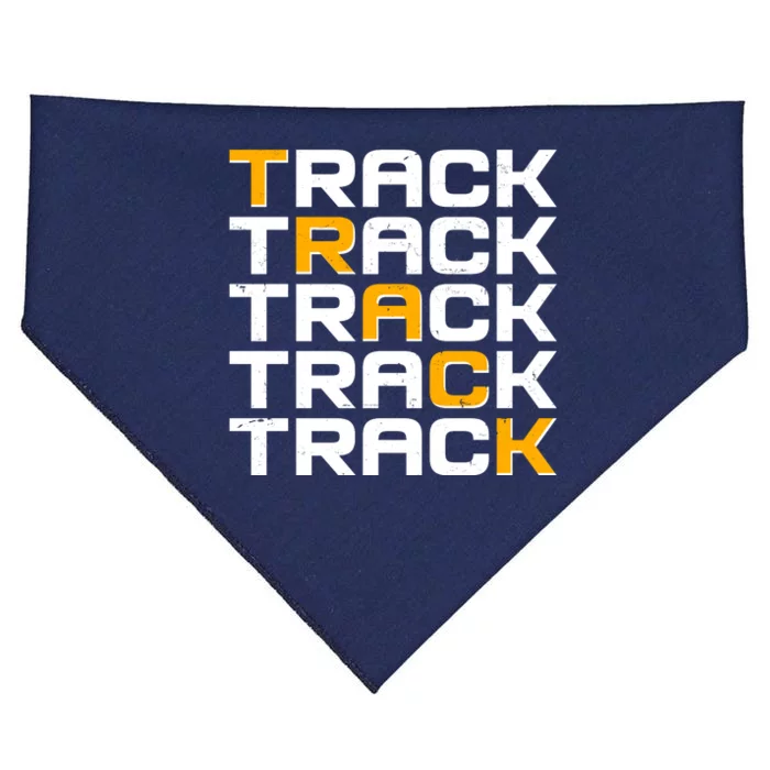 Cool Modern Track & Field Pattern USA-Made Doggie Bandana