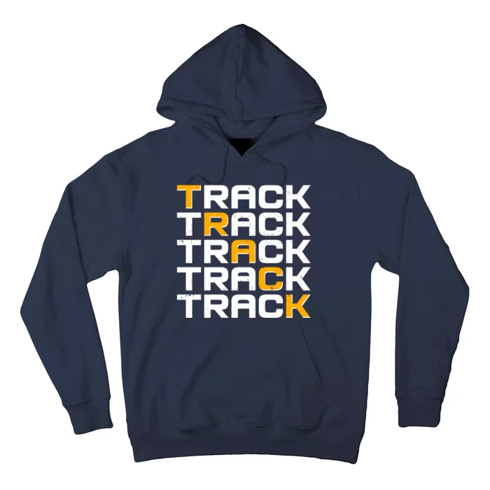 Cool Modern Track & Field Pattern Hoodie