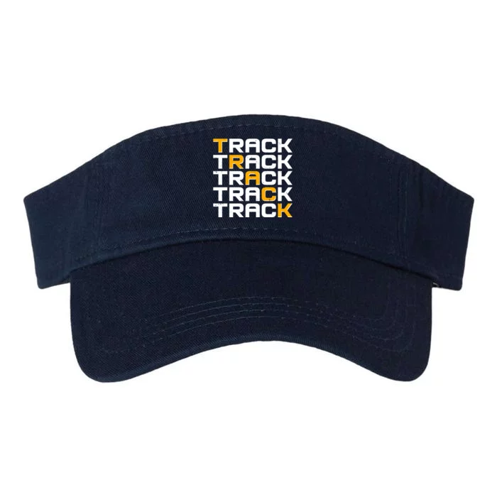 Cool Modern Track & Field Pattern Valucap Bio-Washed Visor