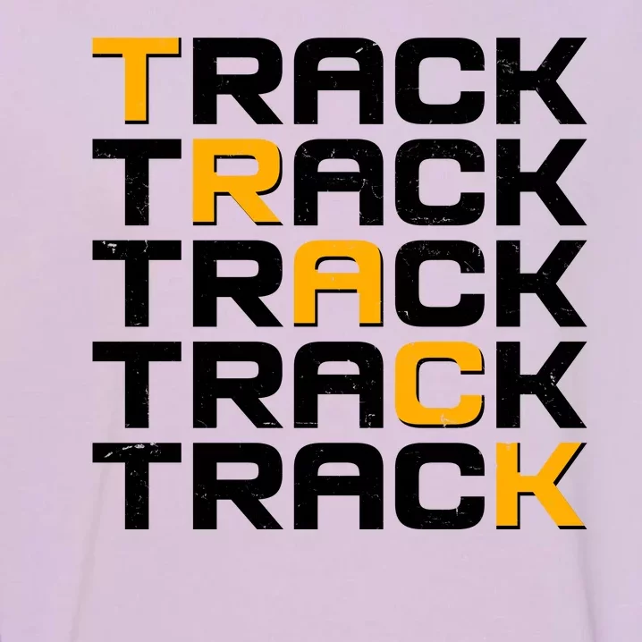 Cool Modern Track & Field Pattern Garment-Dyed Sweatshirt