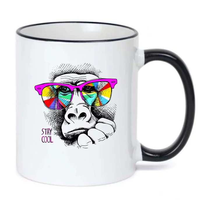 Cool Monkey Black Color Changing Mug