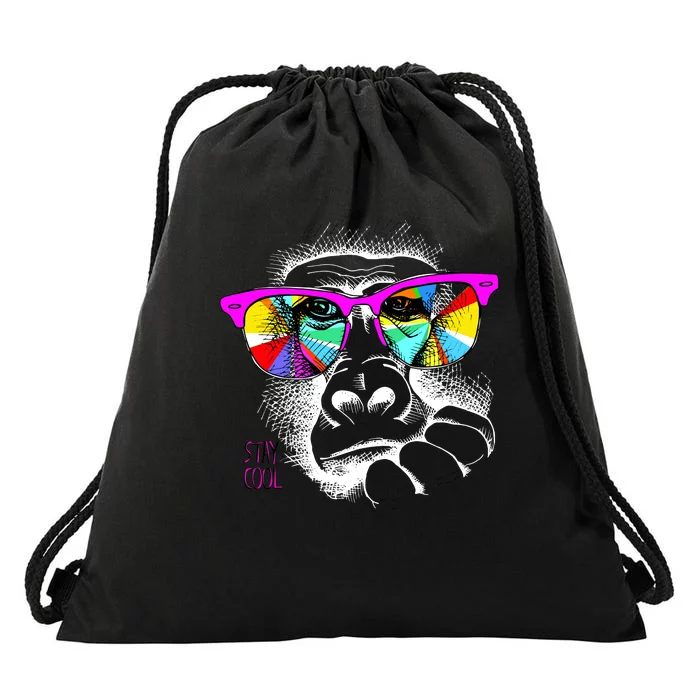 Cool Monkey Drawstring Bag