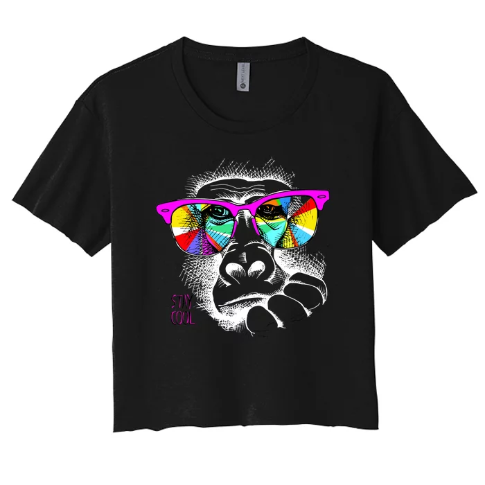 Cool Monkey Women's Crop Top Tee