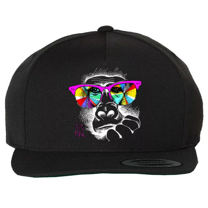 Cool Monkey Wool Snapback Cap