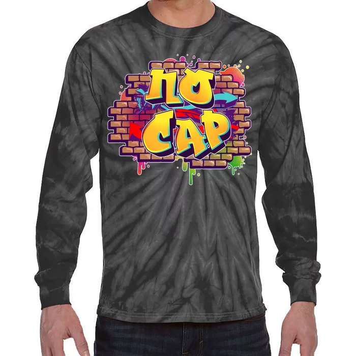 Cool No Cap Wall Graffiti Tie-Dye Long Sleeve Shirt