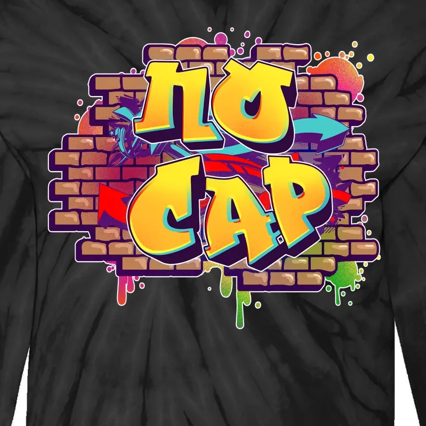 Cool No Cap Wall Graffiti Tie-Dye Long Sleeve Shirt