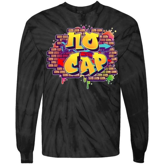 Cool No Cap Wall Graffiti Tie-Dye Long Sleeve Shirt