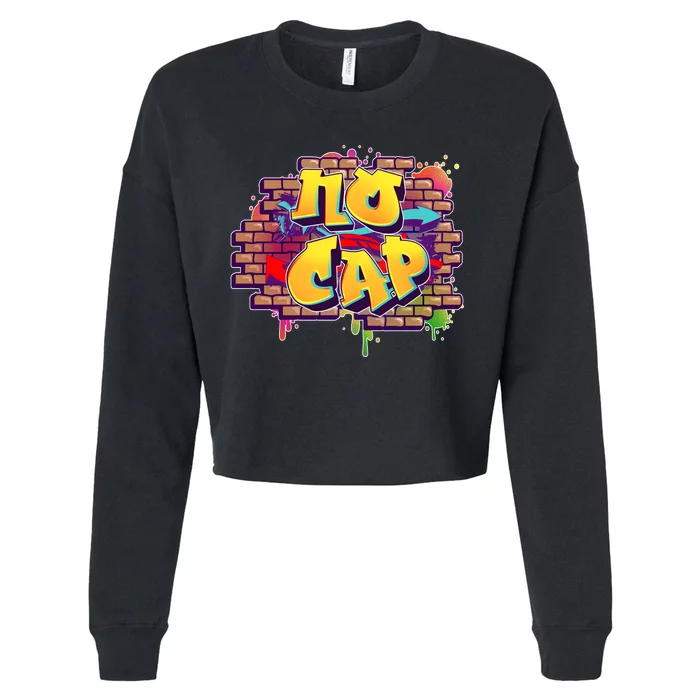 Cool No Cap Wall Graffiti Cropped Pullover Crew