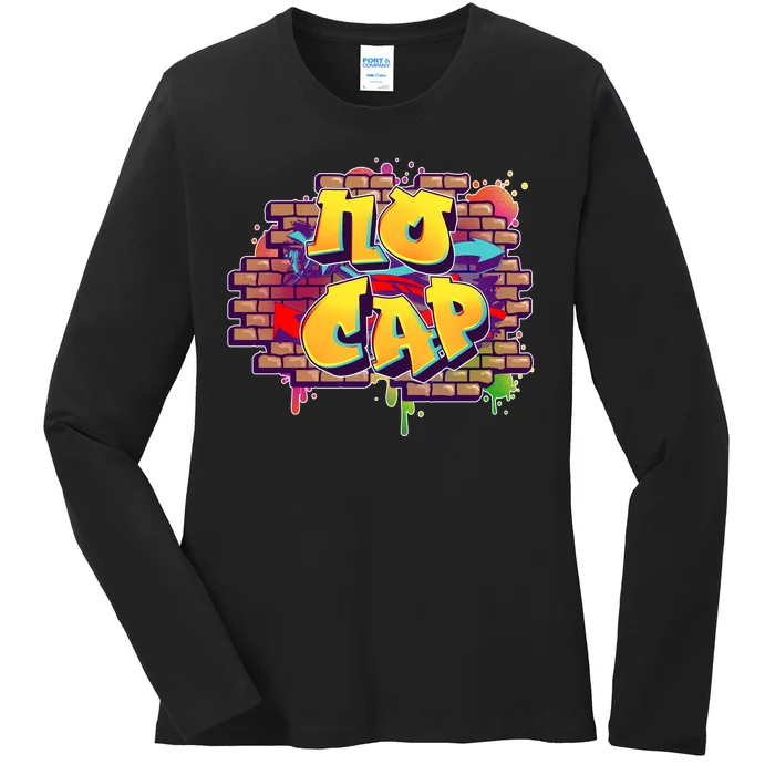 Cool No Cap Wall Graffiti Ladies Long Sleeve Shirt