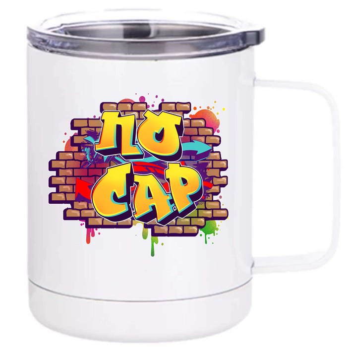 Cool No Cap Wall Graffiti Front & Back 12oz Stainless Steel Tumbler Cup