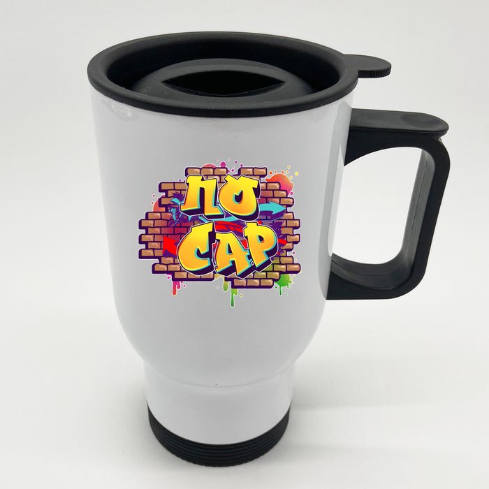 Cool No Cap Wall Graffiti Front & Back Stainless Steel Travel Mug