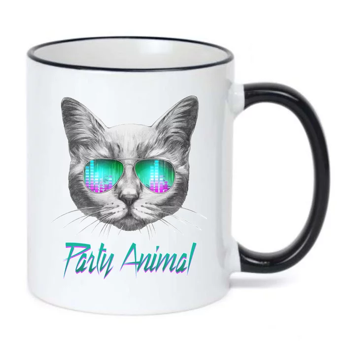 Cool Party Animal Cat Black Color Changing Mug