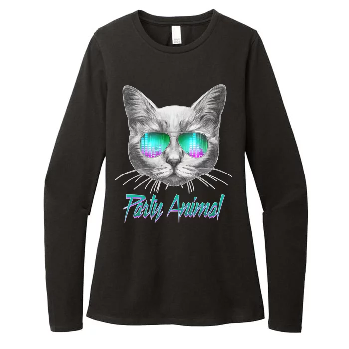 Cool Party Animal Cat Womens CVC Long Sleeve Shirt