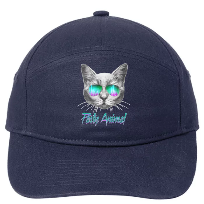 Cool Party Animal Cat 7-Panel Snapback Hat