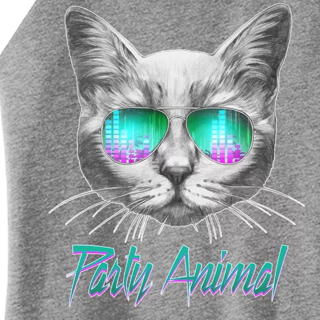 Cool Party Animal Cat Women’s Perfect Tri Rocker Tank