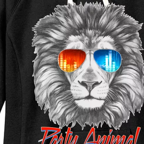 Cool Party Animal Lion Women's Fleece Hoodie