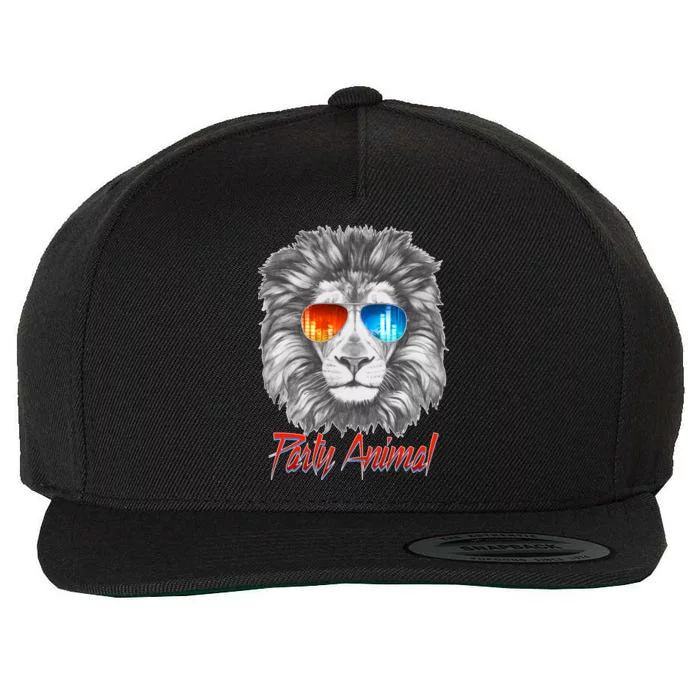 Cool Party Animal Lion Wool Snapback Cap