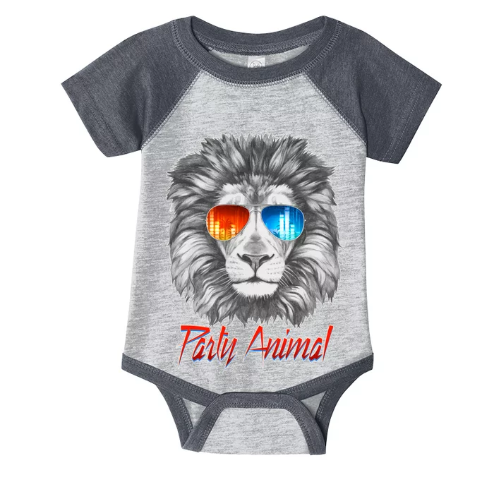 Cool Party Animal Lion Infant Baby Jersey Bodysuit