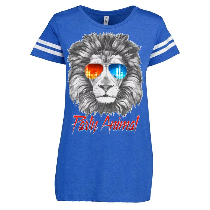 Cool Party Animal Lion Enza Ladies Jersey Football T-Shirt