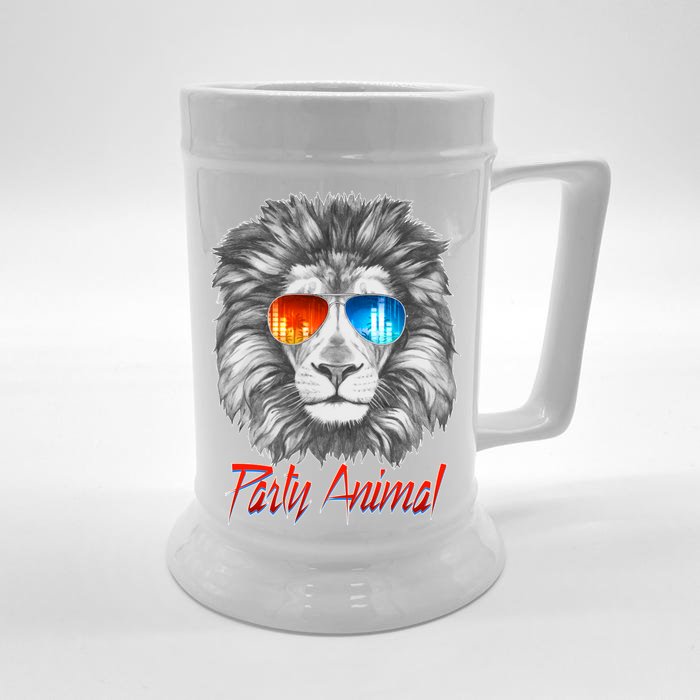 Cool Party Animal Lion Front & Back Beer Stein