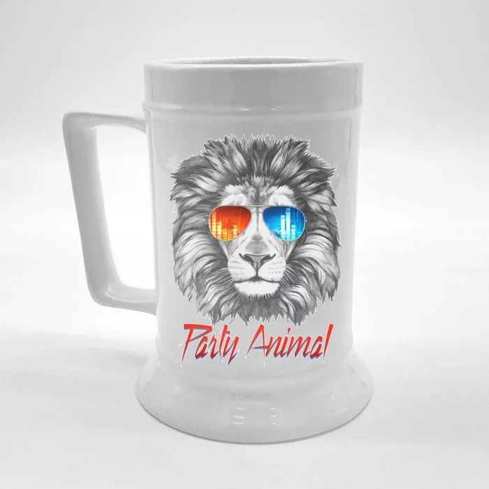 Cool Party Animal Lion Front & Back Beer Stein