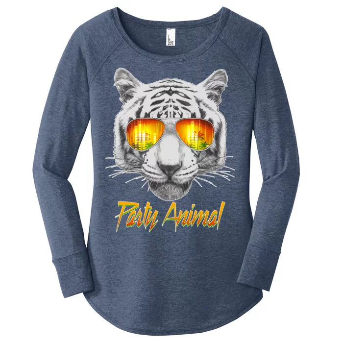 Cool Party Animal Tiger Women's Perfect Tri Tunic Long Sleeve Shirt