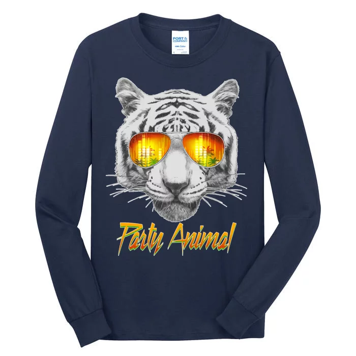 Cool Party Animal Tiger Tall Long Sleeve T-Shirt