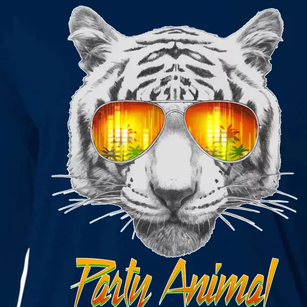 Cool Party Animal Tiger Cooling Performance Long Sleeve Crew