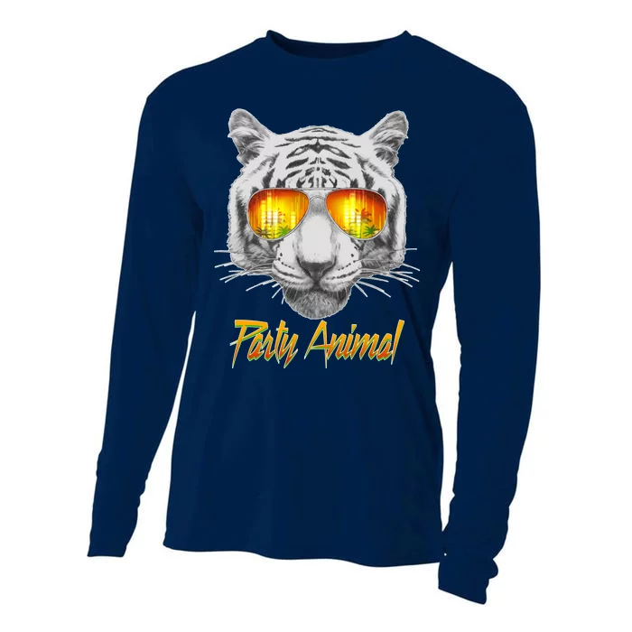 Cool Party Animal Tiger Cooling Performance Long Sleeve Crew